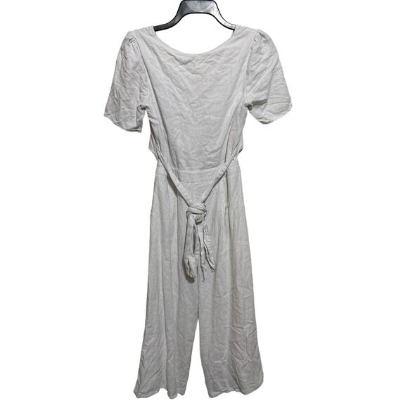 Lucca Linen Blend Jumpsuit Jumper Romper S - Picture 2 of 4